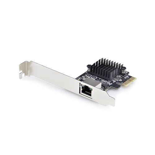 StarTech.com Carte Réseau PCIe Gigabit 5G à 1 Port, Carte LAN PCI Express 5G 2,5G 1G 100M 10M, Realtek RTL8126, Windows Linux