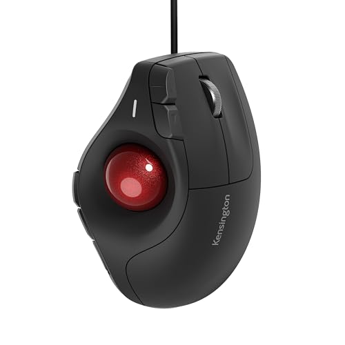 Kensington KB675 Souris Verticale Trackball Filaire, Design Ergonomique, Connecteur USB-C USB-A - Noir (K72170WWMY)