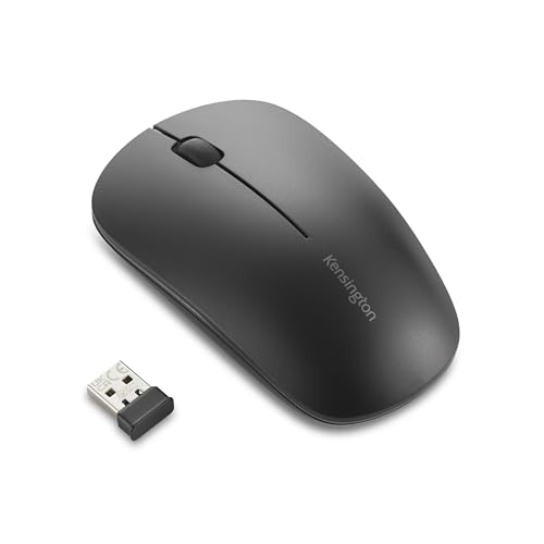 Kensington Souris sans Fil Pleine Taille Pro Fit - Design Ergonomique, Capteur Optique Paramètres DPI réglables pour Ordinateurs Portables, PC, MacBook, Notebook - Noir (K72370EU)