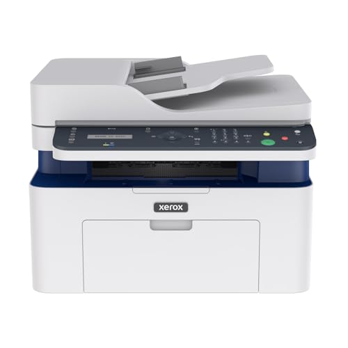 Xerox Imprimante Multifonction sans Fil B115 – Laser Monochrome 4-en-1, 20 ppm, Impression numérisation Copie fax, A4, ADF, Ethernet, Domicile Bureau, Compatible Mobile, Wi-FI, AirPrint, EU.