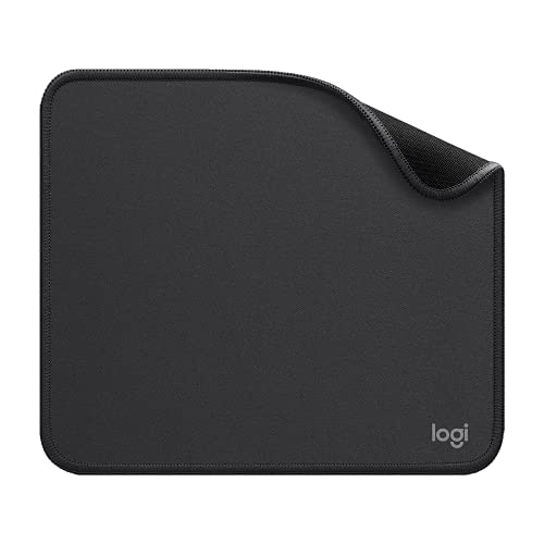 Logitech Tapis de Souris Série Studio Tapis de Souris d'ordinateur avec Base en Caoutchouc antidérapant Surface antidéversement Matériaux durables Portable Design Moderne Graphite