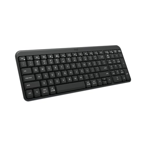 Logitech K250 Clavier Bluetooth avec pavé numérique, connectivité Facile, Clavier sans Fil Compact fabriqué en Plastique recyclé, résistant aux déversements, Touches Confortables – Windows MacOS