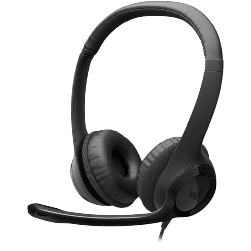 Logitech H390 Casque Filaire avec Micro USB Casque avec Microphone pour PC Antibruit Microphone