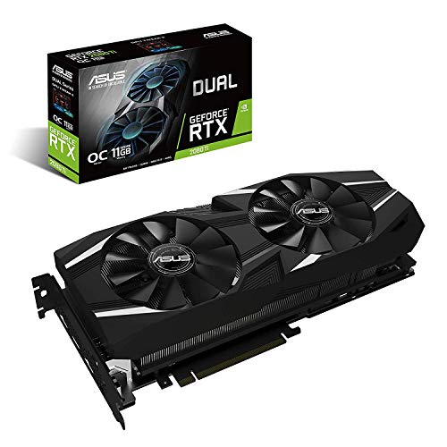 ASUS GeForce RTX 2080 Ti O11G Dual-fan OC Edition GDDR6 HDMI DP 1.4 USB Type-C carte graphique (DUAL-RTX2080TI-O11G)