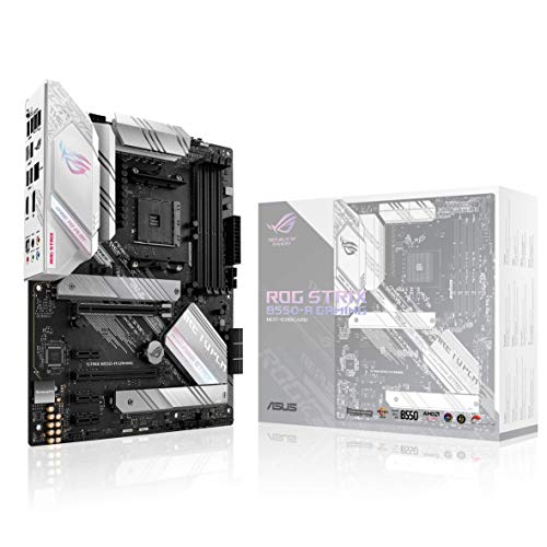 ASUS ROG STRIX B550-A GAMING – Carte mère AMD Ryzen AM4 ATX (PCIe 4.0, 14 phases d'alimentation, Intel 2.5 Gb Ethernet, 2xM.2, Microphone anti-bruit avec IA, USB 3.2 Gen 2, Aura Sync RGB)