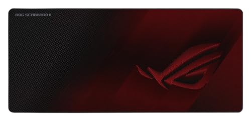 ASUS ROG Scabbard II Extended Gaming Mouse Pad | Nano Technology Smooth Glide Tracking | Revêtement de Protection pour l'eau, l'huile et la poussière | Bords Plats Anti-effilochage | Base en