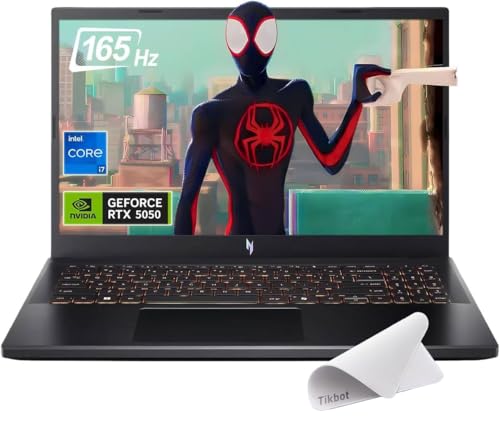 acer Nitro V Ordinateur portable de jeu de 15,6 , écran FHD IPS 165 Hz, Intel Core i7-13620H, NVIDIA GeForce RTX 5050, Windows 11 Home, avec tapis de souris (32 Go de RAM, SSD PCIe 2 To)