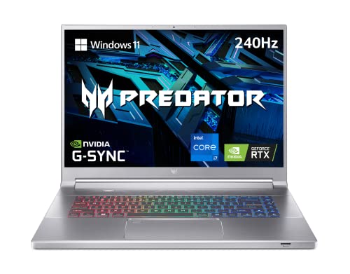 acer Predator Triton 500 SE Gaming Creator Ordinateur portable | Intel i7-12700H 12e génération | GeForce RTX 3060 | Écran 16 WQXGA 240 Hz G-SYNC | 16 Go DDR5 | SSD 4x4 512 Go | Killer Wi-Fi 6E |