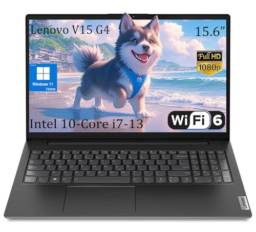 Lenovo V15 G4 Ordinateur portable professionnel de 15,6 , écran FHD antireflet, Intel 10-Core i7-13620H (Beat Ultra 7 255U), 40 Go de RAM, 1 To SSD, WiFi 6, Bluetooth 5.2, Windows 11 Home, avec kit