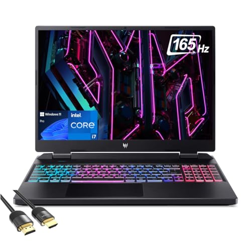 Acer Predator Helios Neo 16 Gaming Laptop, 16 WQXGA 165Hz, Intel Core i7-13700HX, GeForce RTX 4060, 16GB DDR5, 1TB PCIe 4.0, 4-Zone RGB KB, TB 4, WiFi 6, RJ45, PDG HDMI, US Version KB, Win 11 Pro