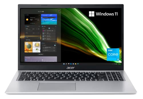 Acer Aspire 5 A515-56-33C0 Ordinateur portable mince | Écran IPS Full HD de 15,6 po | Processeur Intel Core i3-1115G4 de 11e génération | 4 Go DDR4 | SSD NVMe 128 Go | WiFi 6 | Clavier rétroéclairé |