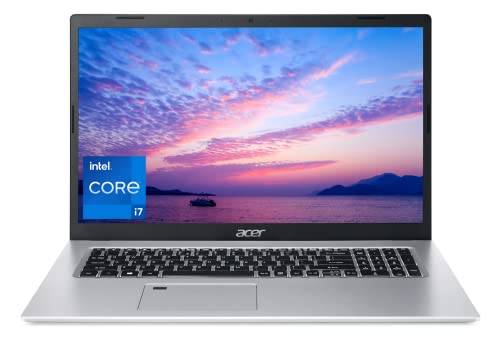 Acer Aspire 5 Ordinateur portable 17,3 FHD Performance, Intel Core i7-1165G7 (jusqu'à 4,70 GHz), 20 Go de RAM, 1 To SSD, clavier rétroéclairé, empreintes digitales, WiFi 6, webcam, RJ45, HDMI, Win
