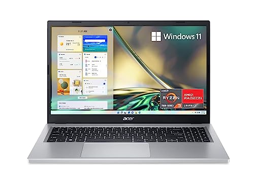Acer Aspire 3 A315-24P-R7VH Ordinateur portable fin, écran IPS Full HD 15,6 po, processeur AMD Ryzen 3 7320U, graphiques AMD Radeon, 8 Go LPDDR5, 128 Go SSD, clavier anglais
