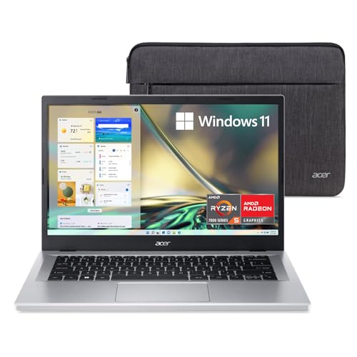 acer Aspire 3 A315-24PT-R0UX Ordinateur portable fin, écran tactile IPS Full HD de 15,6 , processeur AMD Ryzen 5 7520U Quad-Core, carte graphique AMD Radeon, LPDDR5 16 Go, SSD NVMe 512 Go, Wi-Fi 6