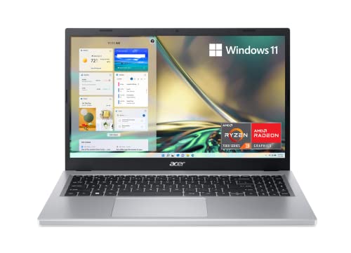 Acer Aspire 3 A315-24PT-R08Z Slim Ordinateur portable | Écran tactile IPS Full HD de 15,6 po | Processeur AMD Ryzen 3 7320U Quad-Core | Carte graphique AMD Radeon | 8 Go LPDDR5 | SSD NVMe 256 Go