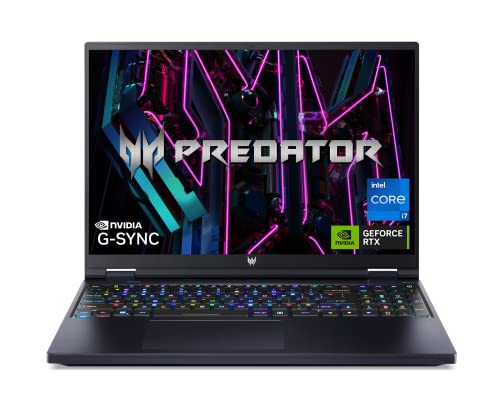 Acer Predator Helios 16 Gaming Laptop | 13th Gen Intel Core i7-13700HX | NVIDIA GeForce RTX 4060 | 16 2560 x 1600 165Hz G-SYNC Display | 16GB DDR5 | 1TB Gen 4 SSD | Killer Wi-Fi 6E | PH16-71-74UU