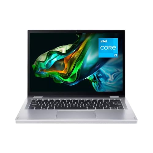 acer Aspire A3SP14-31PT-38YA Ordinateur portable convertible 3 Spin 14 1920 x 1200 WUXGA IPS Touch Display, Intel Core i3, Intel UHD, 8 Go LPDDR5, 256 Go SSD, Wi-Fi 6, Win 11 Home en mode S, argent