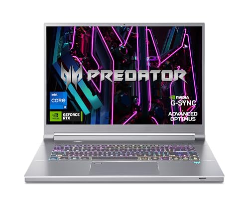 Acer Predator Triton 16 Gaming Creator Ordinateur portable | Intel i7-13700H de 13e génération | NVIDIA GeForce RTX 4070 | Écran 16 po WQXGA 240 Hz G-SYNC | 16 Go DDR5 | SSD PCIe Gen 4 1 To | Killer