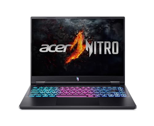 Acer Nitro 14 Ordinateur portable de jeu | Processeur AMD Ryzen 7 8845HS Octa-Core AI | GPU pour ordinateur portable NVIDIA GeForce RTX 4060 | Écran 14,5 WUXGA IPS 120 Hz | 16 Go LPDDR5X | 512 Go SSD