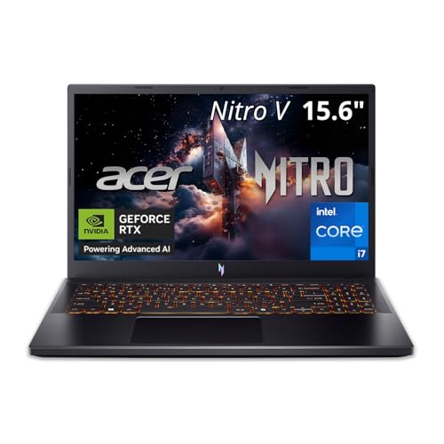 Acer Nitro V 15 Ordinateur portable de jeu | 15,6 po FHD 165 Hz IPS | Intel Core i7-13620H | NVIDIA GeForce RTX 5060 | 16 Go de RAM DDR4 | 1 To Gen 4 SSD | Wi-Fi 6 | Clavier rétroéclairé | Windows 11