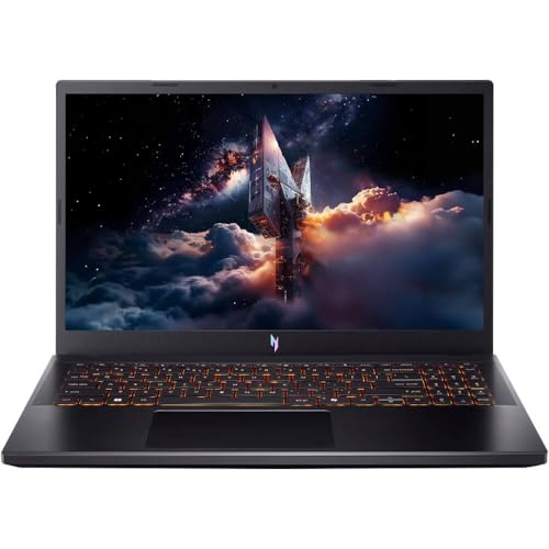 acer Nitro V Ordinateur portable de jeu FHD IPS 165 Hz Intel Core i5-13420H 16 Go de RAM 512 Go SSD NVIDIA GeForce RTX 5050 Noir obsidienne