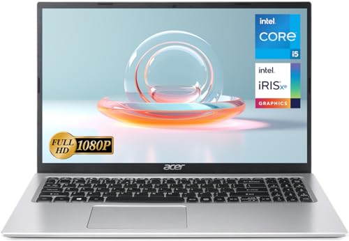 acer Aspire A315-24P Ordinateur portable avec écran FHD de 15,6 , processeur Core i5-1135G7, 8 Go de RAM, 512 Go SSD, webcam, HDMI, RJ45, Wi-Fi 6, Windows 11 Home, argent, A315-24P