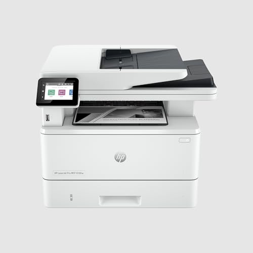 HP LaserJet Pro MFP 4102fdw, 2Z624F, imprimante Multifonction A4, Impression Automatique Recto-Verso, 42 ppm, Port USB hôte, Wi-FI, Ethernet, fax, ADF, Smart, Blanche