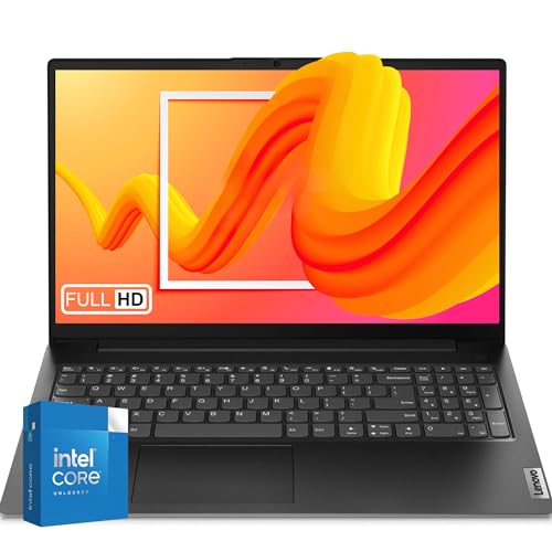 Lenovo Ordinateur portable série V15, 16 Go de RAM, 512 Go de stockage SSD, écran FHD 15,6 po avec faible lumière bleue, processeur Intel 4 cœurs jusqu'à 3,3 GHz, HDMI, port Ethernet, WiFi et