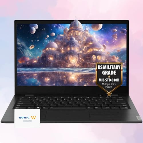 Lenovo Ordinateur portable professionnel | Écran 14 po FHD (1920 x 1080) | 4 Go de RAM | 576 Go de stockage | Processeur AMD Dual-Core | Durabilité de qualité militaire | Webcam | HDMI | USB-C |