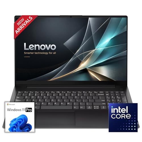 Lenovo Ordinateur portable professionnel V15 (édition premium 2026), processeur Intel Quad-Core puissant, écran FHD antireflet de 15,6 , 8 Go DDR5, PCIe 512 Go, Bluetooth 5.3, Wi-Fi 6