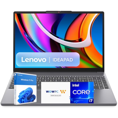 Lenovo IdeaPad Ordinateur portable professionnel nouvelle génération | Processeur Intel Core i7-13620H | 16 Go de RAM DDR5 | 256 Go SSD | Écran anti-reflet WUXGA IPS 15,3 | Wi-Fi 6 | Lecteur de carte