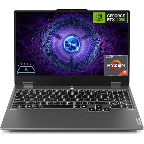 Lenovo LOQ Gaming Laptop, GeForce RTX 4050, AMD Ryzen 5 7235HS Processeur