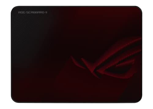ASUS ROG Scabbard II Tapis de souris de jeu avec revêtement de protection triple protection repousse l'eau, l'huile, la poussière, bords cousus plats anti-effilochage, base en caoutchouc antidérapant,