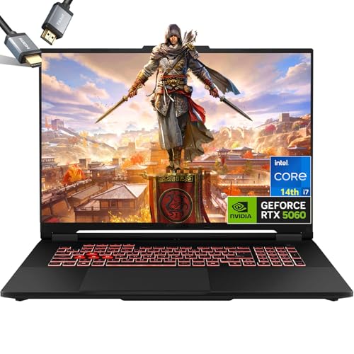 ASUS TUF F16 Ordinateur portable de jeu RTX 5060 - Intel Core i7-14650HX - Écran 16 FHD 165 Hz - Clavier rétroéclairé RVB - 64 Go de RAM DDR5 - SSD PCIe de 2 To - Windows 11 - Thunderbolt4 - Câble