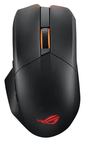 ASUS ROG Chakram X Origin Gaming Mouse, Tri-Mode connectivity (2,4 GHz RF, Bluetooth, Wired), capteur 36000 dpi, 11 Boutons programmables, Joystick détachable, câble paracorde, Noir