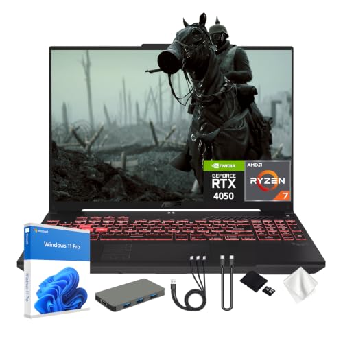 ASUS TUF Gaming A16 Ordinateur portable de jeu WUXGA 16 144 Hz, AMD Ryzen 7 170, 32 Go DDR5, 3 To de stockage (ensemble de station d'accueil SSD de 2 To 1 To), GeForce RTX 4050, clavier