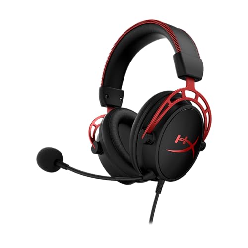 HyperX Cloud Alpha Binaural Bandeau Noir, Rouge - Casques audio (PC Jeux, Binaural, Bandeau, Noir, Rouge, Aluminium, Discord, TeamSpeak)