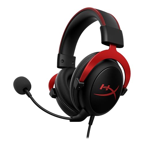 HyperX Casque de jeu avec son surround virtuel Cloud II 7.1 avec boîtier de commande audio USB avancé Rouge