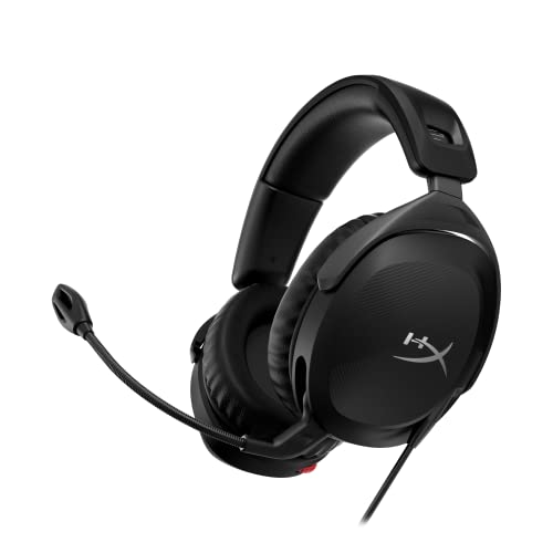 HyperX Cloud Stinger 2 – Son raffiné, Casque Supra-auriculaire léger avec Micro, Fonction de désactivation Automatique, Haut-parleurs 50 mm, Compatible PC Noir