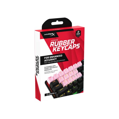 HyperX Touches en Caoutchouc - Kit d'accessoires de Jeu, 19 Touches, Disposition Anglaise (US)