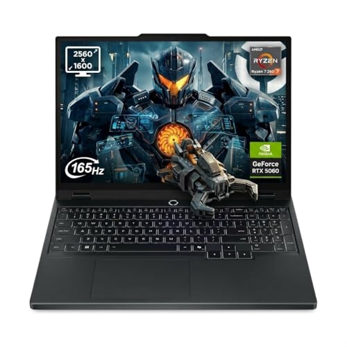 Lenovo Legion 5 15 WQXGA Ordinateur portable de jeu 165 Hz, Intel i7-14700HX, GeForce RTX 5060 GDDR7, 16 Go DDR5, 1 To SSD, appareil photo 5,0 MP, clavier rétroéclairé, Wi-Fi 7, Win11 Pro, noir