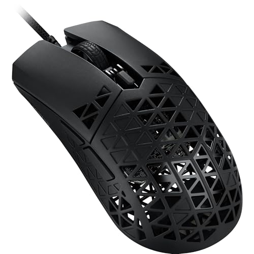 ASUS TUF M4 Air Souris de jeu filaire – P307, design durable et ultra léger, capteur optique 16 000 dpi, six boutons programmables tactiles, résistance à l'eau IPX6, couleur noire