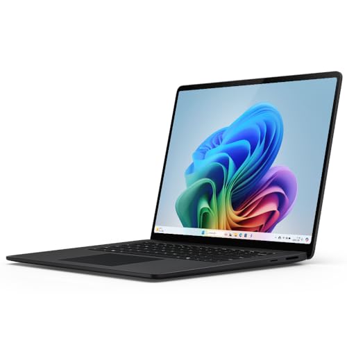 Microsoft Surface Laptop | Copilot PC | Ecran Tactile 15” | Snapdragon® X Elite | 16Go RAM | SSD 512Go| Dernier Modèle, 7ème Edition | Noir