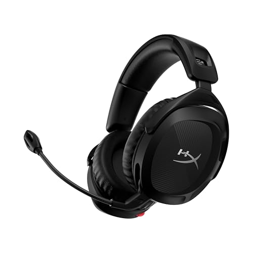 HyperX Cloud Stinger 2 - Casque de Jeu sans Fil - Compatible PC. Microphone pivotant avec Coupure Audio Automatique, Mousse à mémoire de Forme Confortable, 20 Heures Maximum d’autonomie
