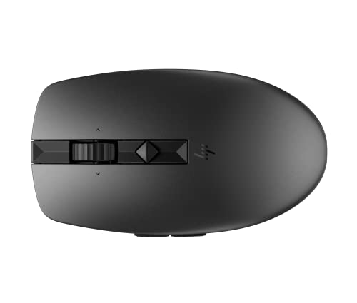 HP Souris silencieuse rechargeable 710 - pour ordinateur ou ordinateur portable, batteries type USB-C - compatible multi-OS appareil - Bluetooth ou dongle 2,4 GHz - 6 boutons programmables