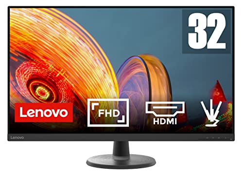 Lenovo D32-40 - Écran 31,5 Full HD (VA, 75Hz, 4ms, HDMI) Réglage en Inclinaison – Noir