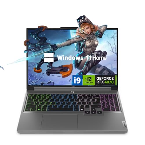 Lenovo Legion Pro 5i Ordinateur portable de jeu, écran WQXGA IPS 165 Hz, GeForce RTX 4070, Intel 13e génération i9-13900HX, 64 Go de RAM DDR5, WD_Black 1 To SSD, Webcam, Wi-Fi 6E, KB rétroéclairé RVB
