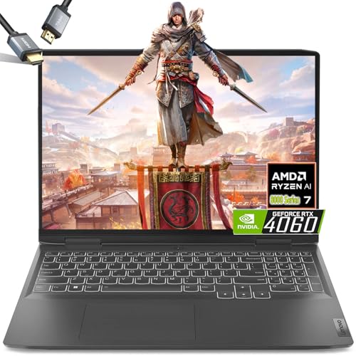 Lenovo LOQ Gaming Laptop RTX 4060 - AMD Ryzen 7 8845HS Beat i9-13900H - Écran IPS 15,6 FHD G-SYNC - RAM DDR5 64 Go - SSD PCIe 2 To - Clavier rétroéclairé - Windows 11 - Computadora Gamer PC