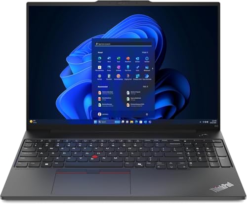 Lenovo Thinkpad E16 Gen 1 - Ordinateur Portable 16 WUXGA (Intel Core i5-1335U, 8 Go RAM, 256SSD, Integrated Intel Iris XE Graphics, W11Pro), Graphite Black -Clavier QWERTY Espagnol
