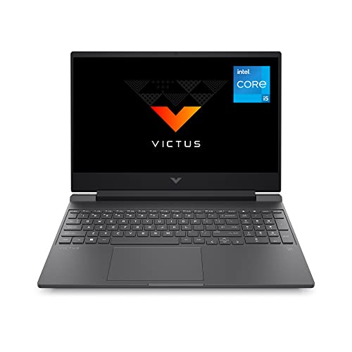 HP Victus 15-fa0002sf, Ordinateur Portable, Intel Core i5 12450H, 16 Go RAM, 512 Go SSD, Nvidia RTX 3050 4 Go, Écran 15.6 FHD IPS 144 Hz Antireflet, Windows 11, PC Gamer, Clavier AZERTY, Gris